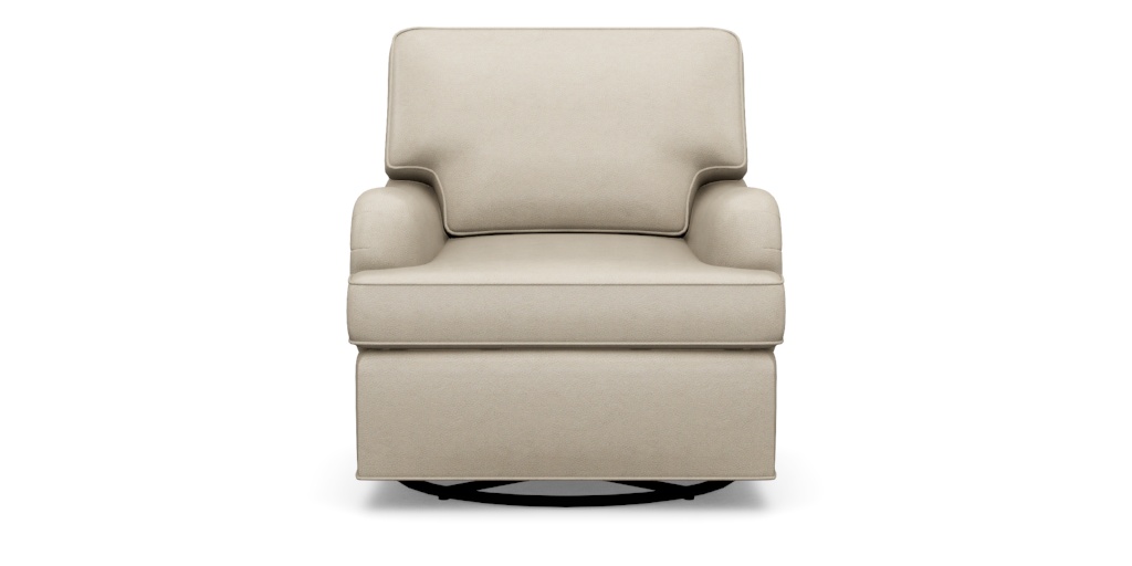 leather upholstered swivel glider