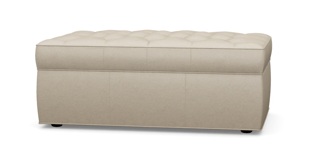 Ivan Leather Storage Ottoman | Ethan Allen