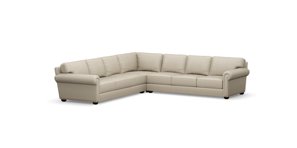 Richmond Three-Seat Leather Sectional | Ethan Allen