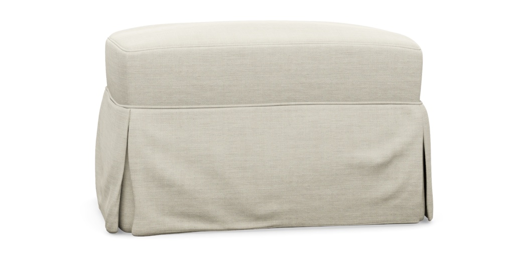 Bennett Slipcovered Ottoman | The Bennett Collection | Ethan