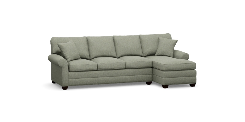 Bennett Roll-Arm Two-Piece Sectional with Chaise | Ethan Allen