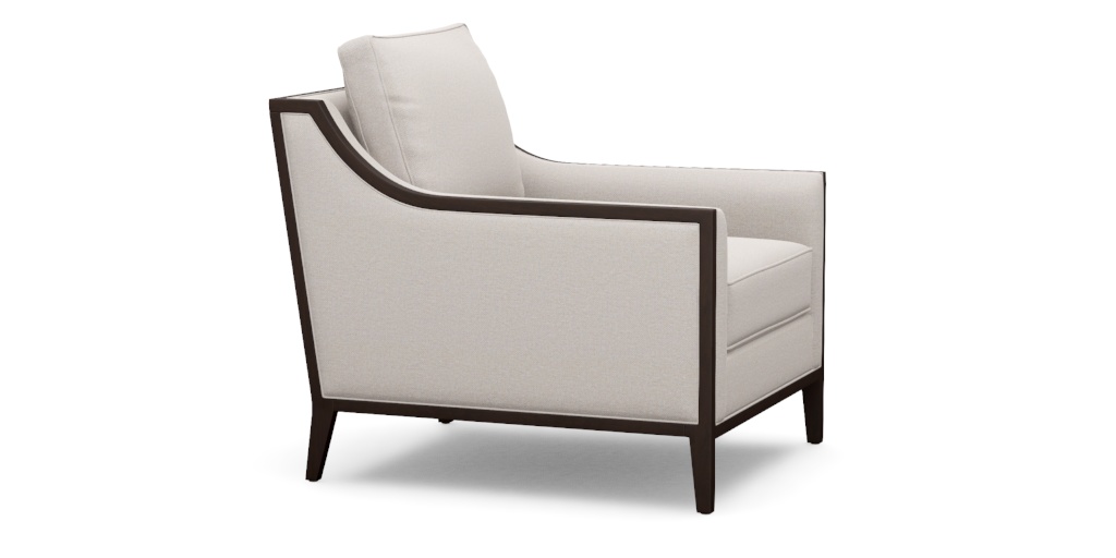Halton Fabric Occasional Chair—Exposed Wood Frame | Ethan Allen
