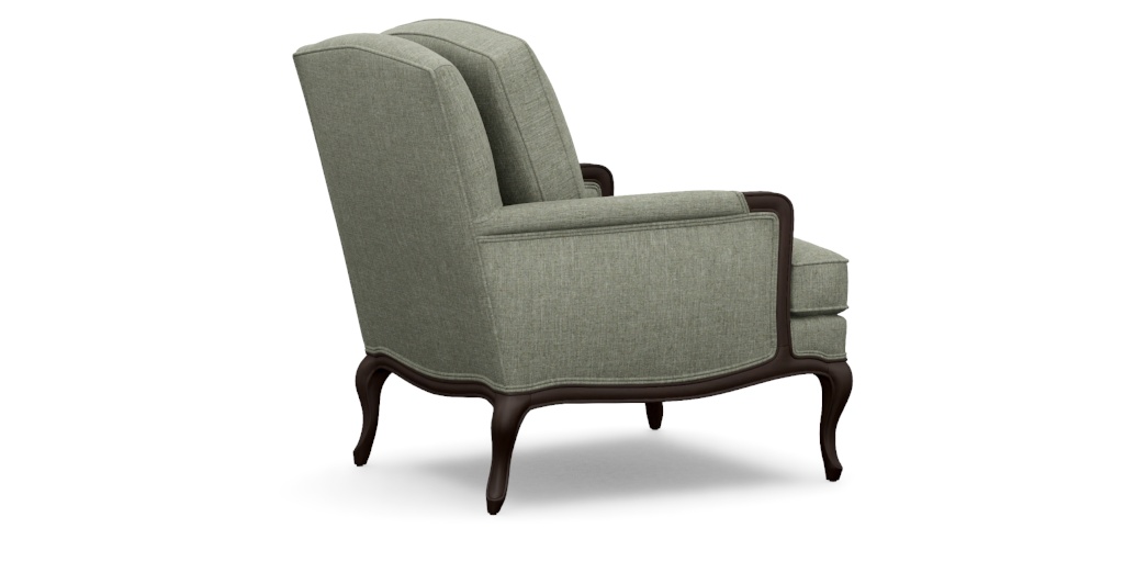 r142 Ethan Allen フランス帝国様式の黒漆ゴールド アームチェア