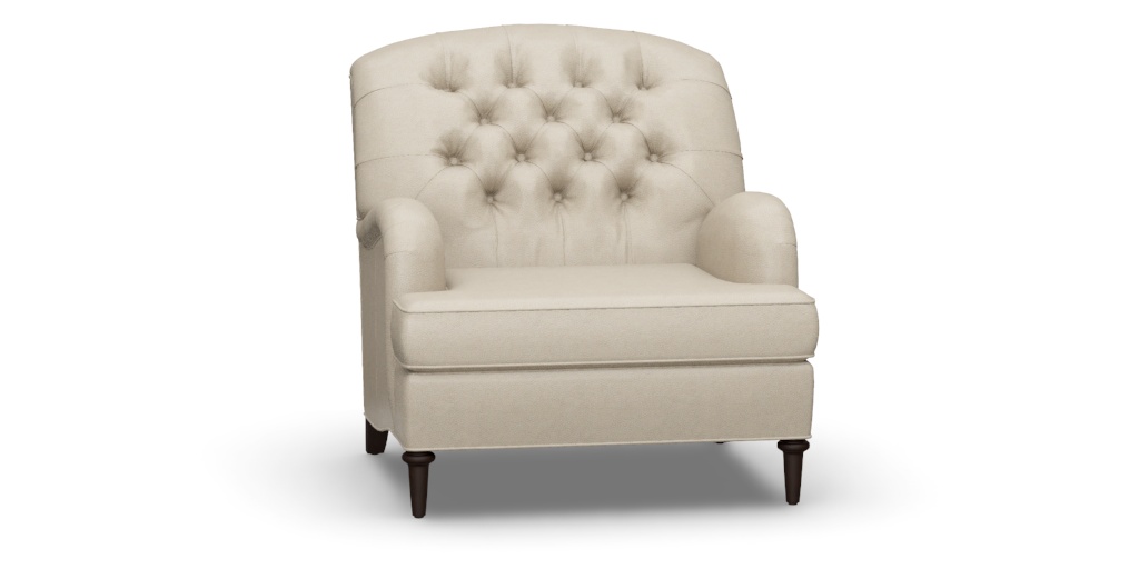 Reede Tall Leather Club Chair | Tufted Leather Chair | Ethan Allen