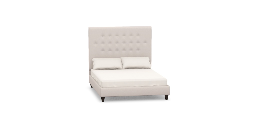 Elsen Custom Upholstered Bed | Square Fabric Bed | Ethan Allen