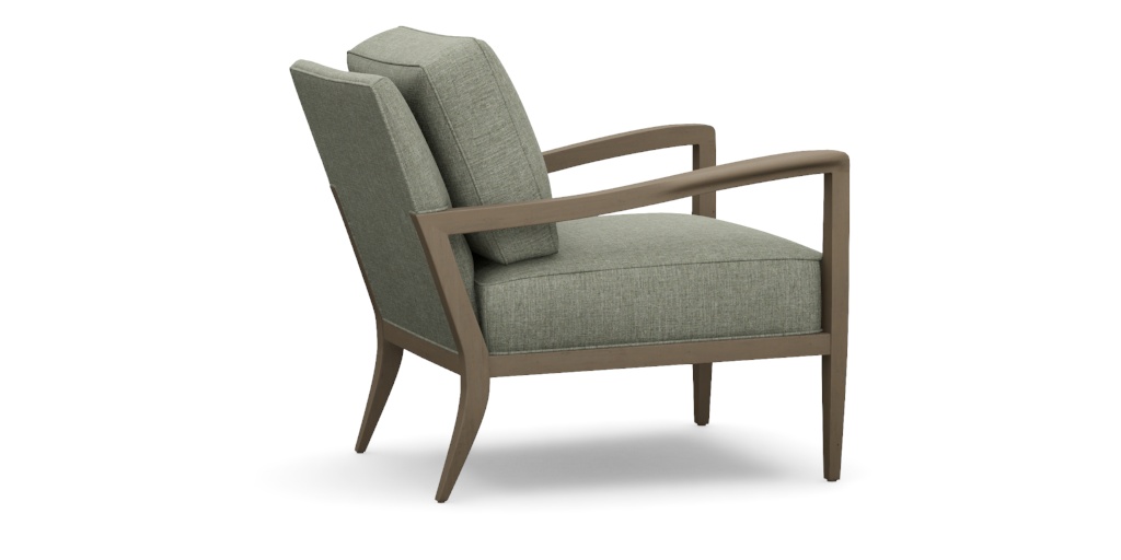 Winslet Exposed Wood Lounge Chair, Fabric | Ethan Allen
