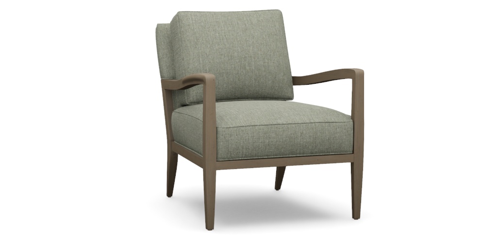 Winslet Exposed Wood Lounge Chair, Fabric | Ethan Allen