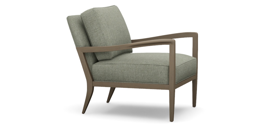 Winslet Exposed Wood Lounge Chair, Fabric | Ethan Allen