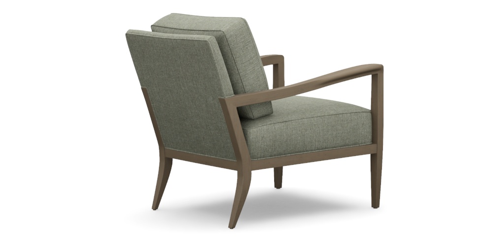 Winslet Exposed Wood Lounge Chair, Fabric | Ethan Allen
