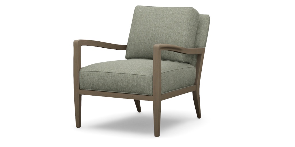 Winslet Exposed Wood Lounge Chair, Fabric | Ethan Allen