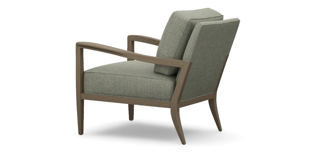 Winslet Exposed Wood Lounge Chair, Fabric | Ethan Allen