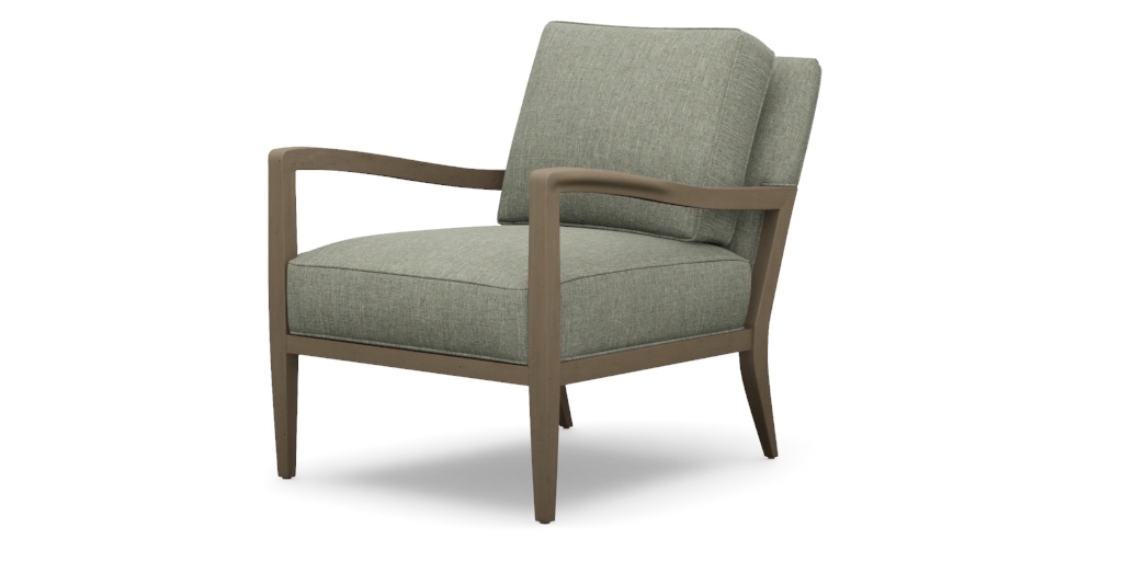 Winslet Exposed Wood Lounge Chair, Fabric | Ethan Allen