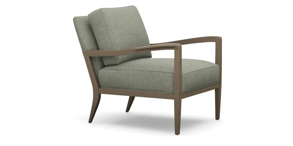Winslet Exposed Wood Lounge Chair, Fabric | Ethan Allen