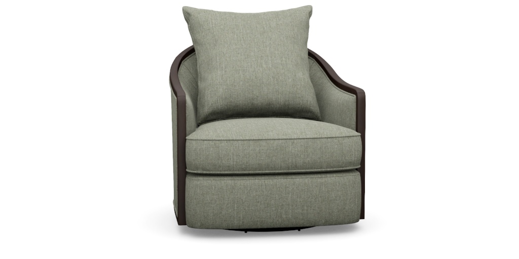 Maeva Wood Frame Swivel Chair: Pick Your Fabric | Ethan Allen