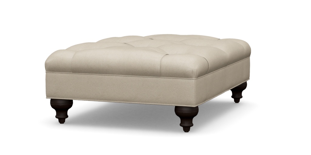 Anton Leather Ottoman | Ottomans & Benches | Ethan Allen