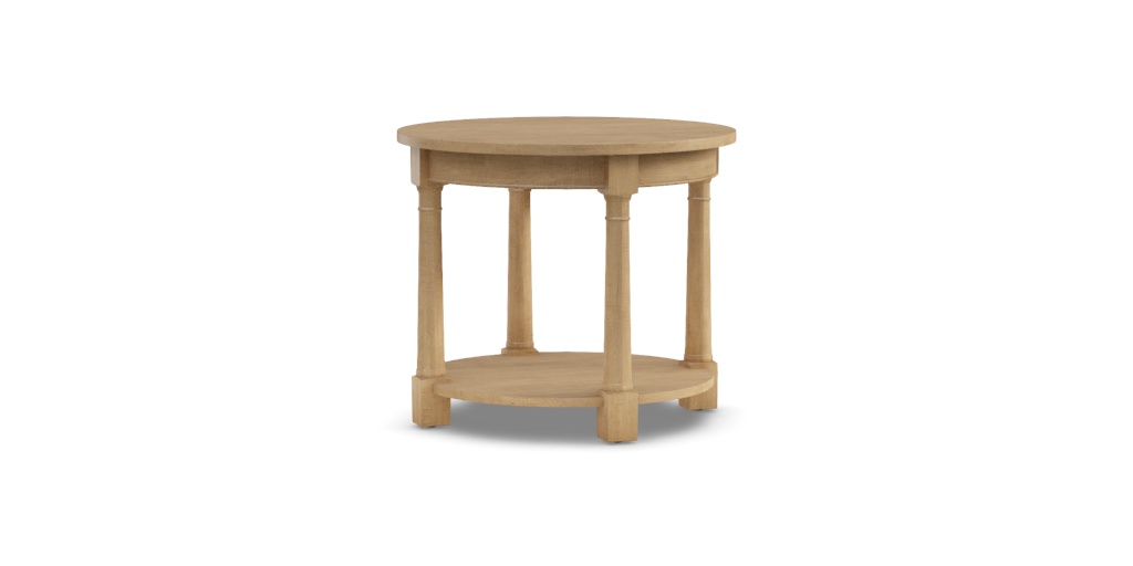 Connall Round Wood End Table | Ethan Allen