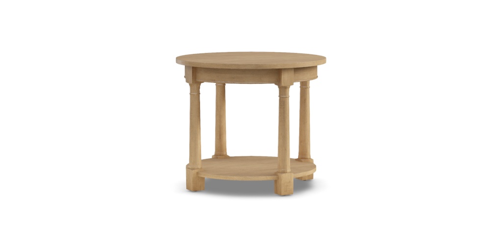 Connall Round Wood End Table | Ethan Allen