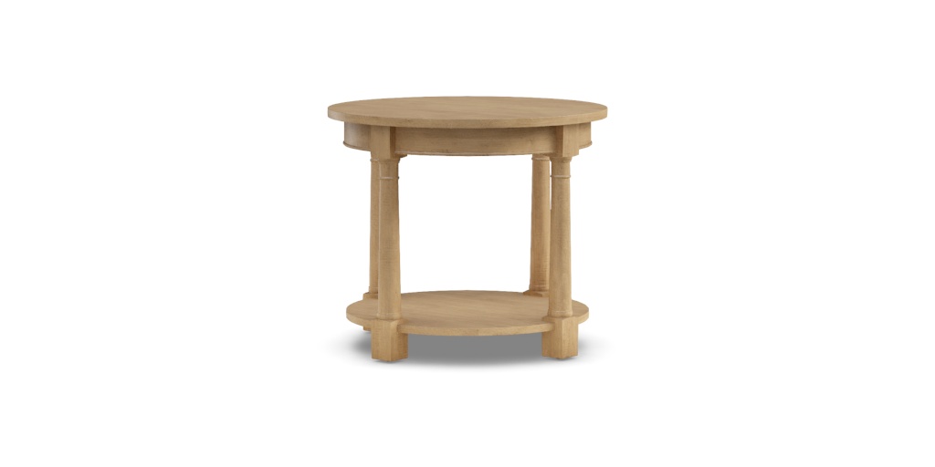 Connall Round Wood End Table | Ethan Allen