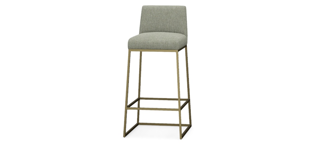 【ETHAN Allen】 ゴールドメタル フロアスタンド Jewel Metal Barstool with Low Back | Ethan Allen Barstools | Ethan