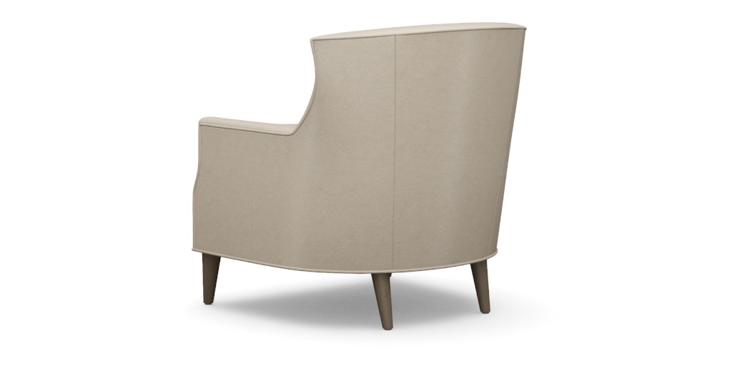Juilliard Leather Barrel-Back Wing Chair | Ethan Allen Chairs
