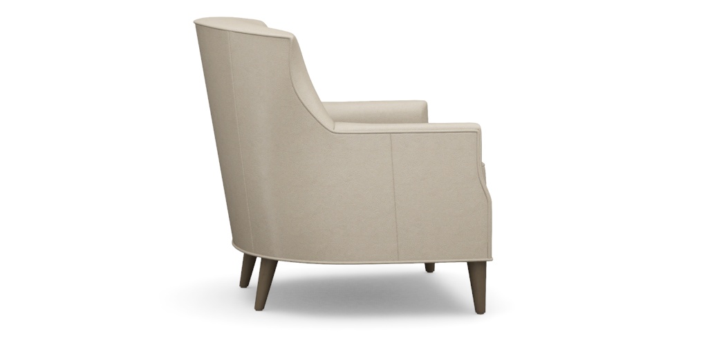 Juilliard Leather Barrel-Back Wing Chair | Ethan Allen Chairs