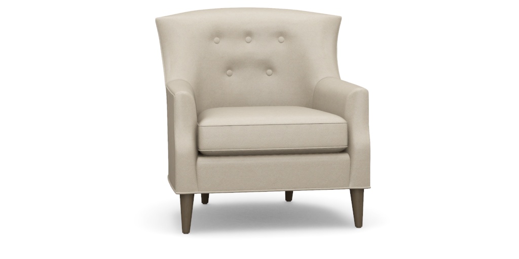 Juilliard Leather Barrel-Back Wing Chair | Ethan Allen Chairs