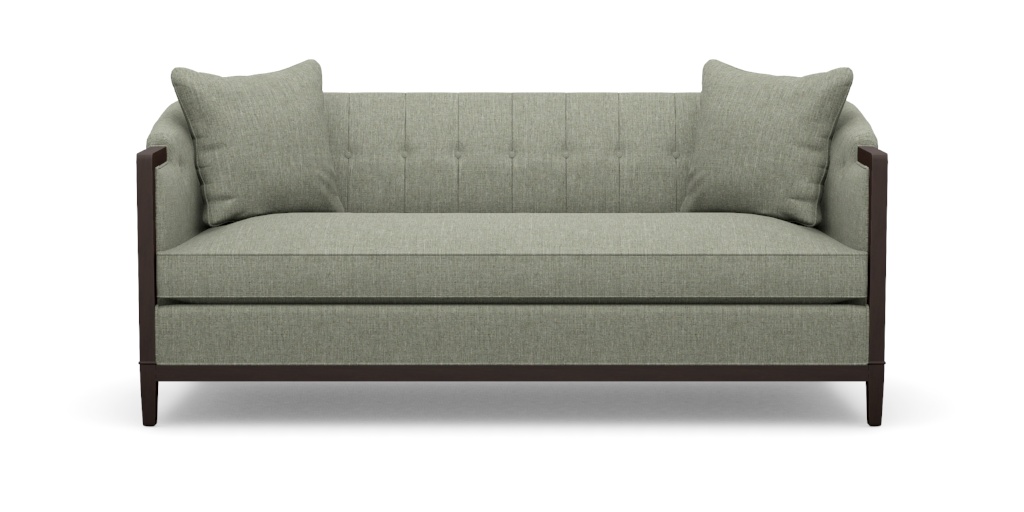 Mont Rose Exposed Wood Barrel-Back Sofa, Fabric | Ethan Allen