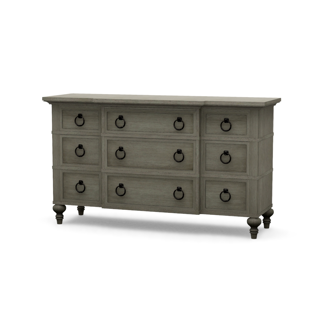 Barrett triple dresser – View at 50°