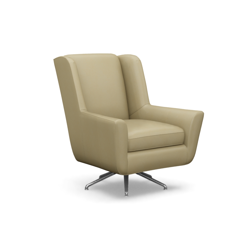 Chastain Leather Swivel Chair – View at 350°