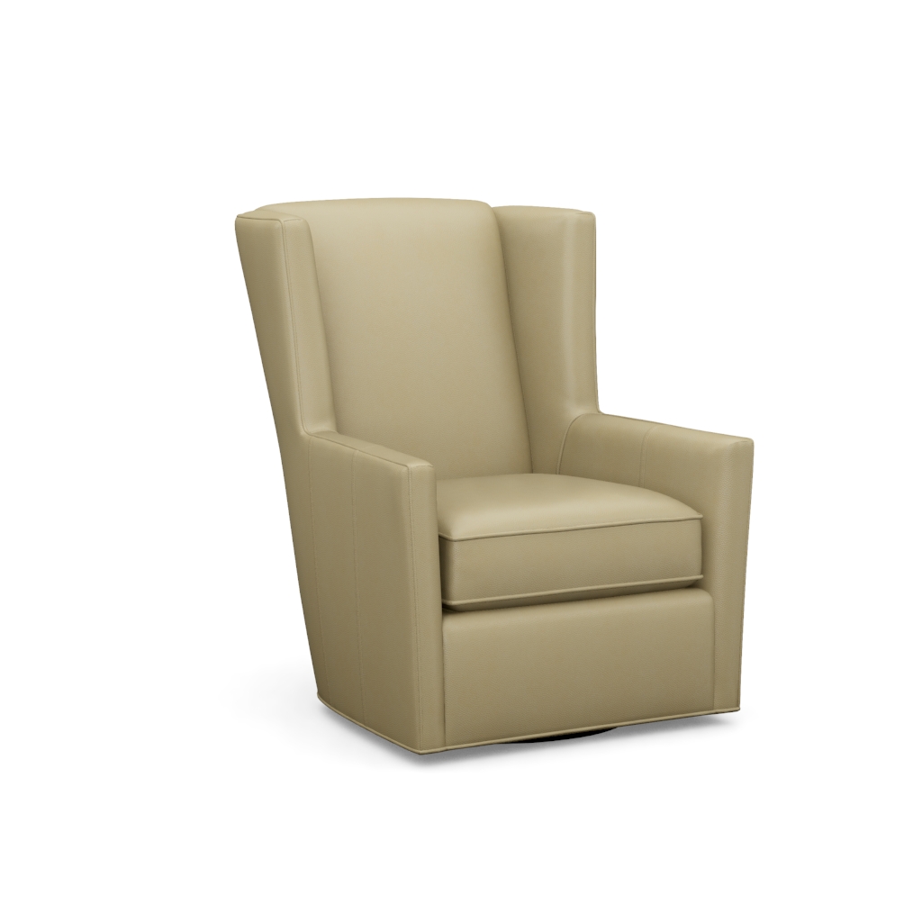 Finley Leather Swivel Chair – View at 0°