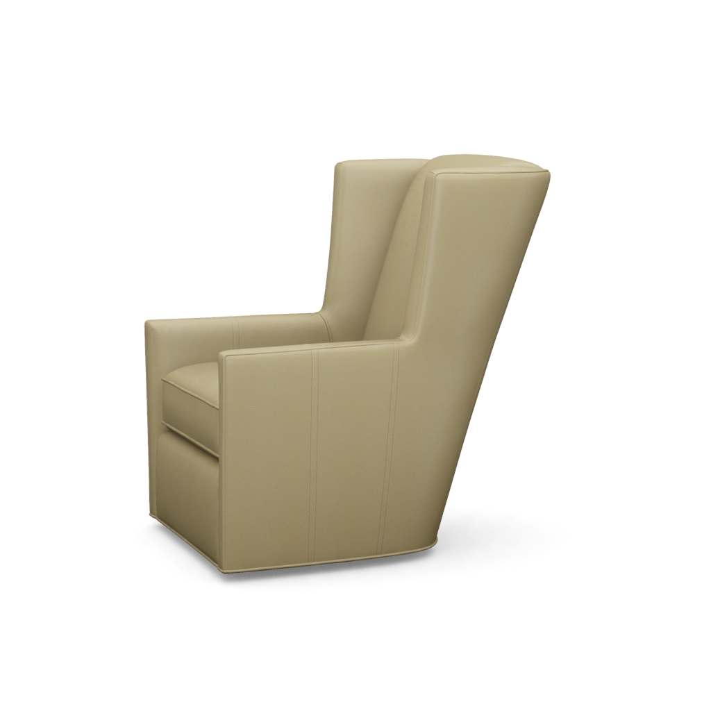 Finley Leather Swivel Chair – View at 100°