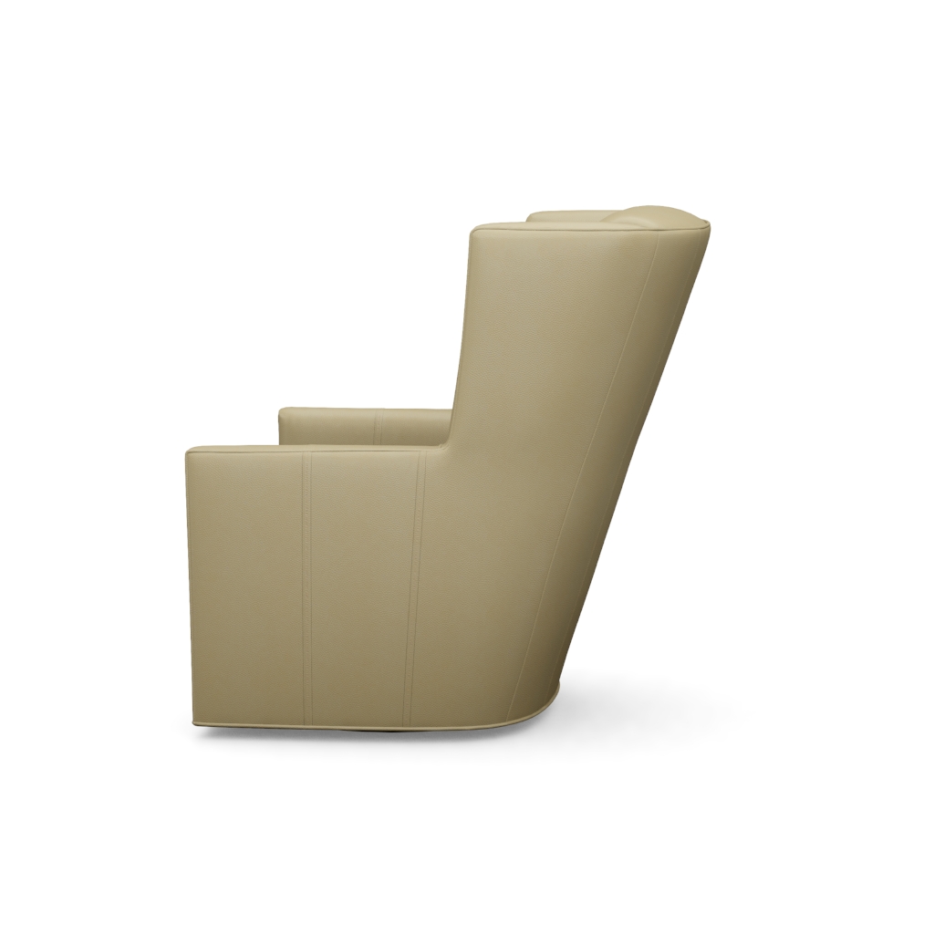 Finley Leather Swivel Chair – View at 130°