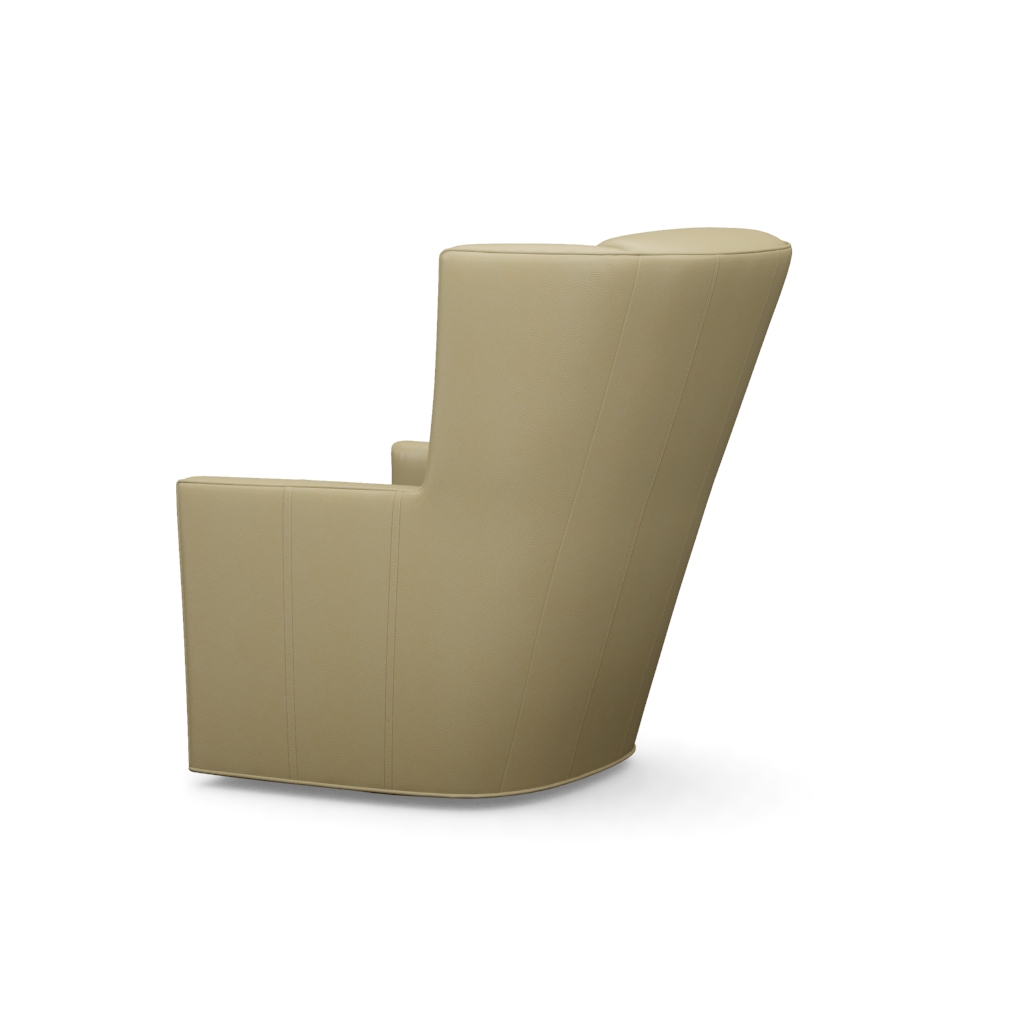 Finley Leather Swivel Chair – View at 150°