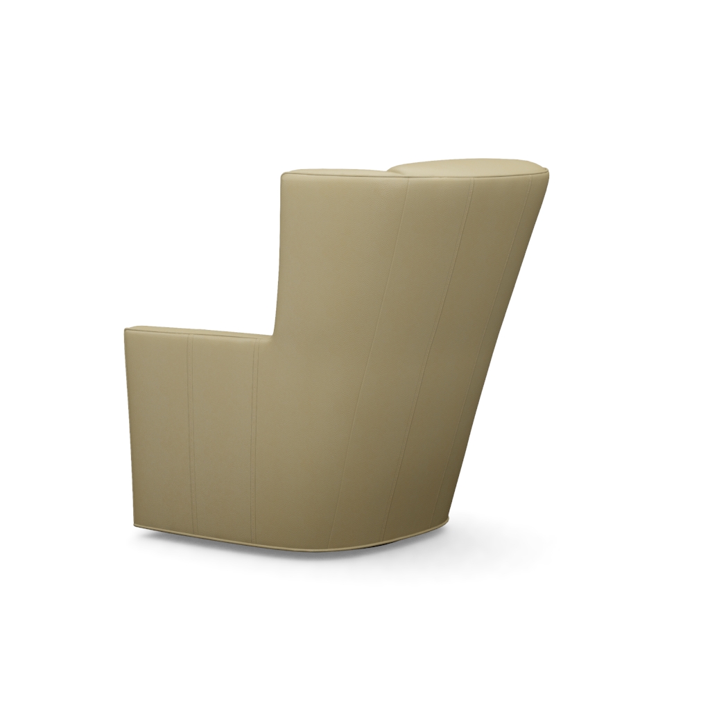 Finley Leather Swivel Chair – View at 160°