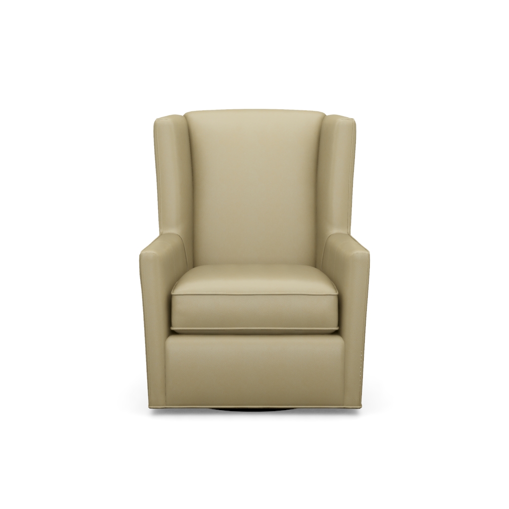 Finley Leather Swivel Chair – View at 30°