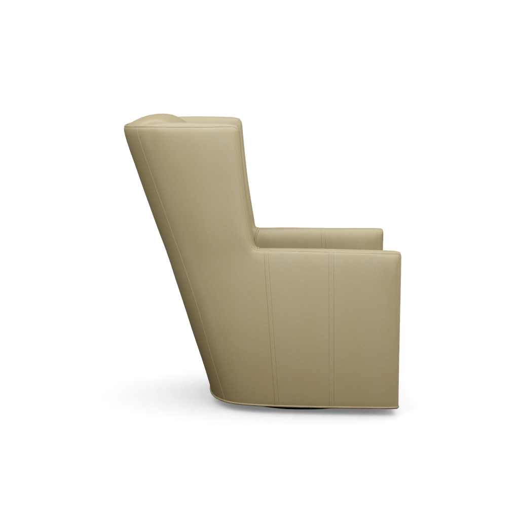 Finley Leather Swivel Chair – View at 300°