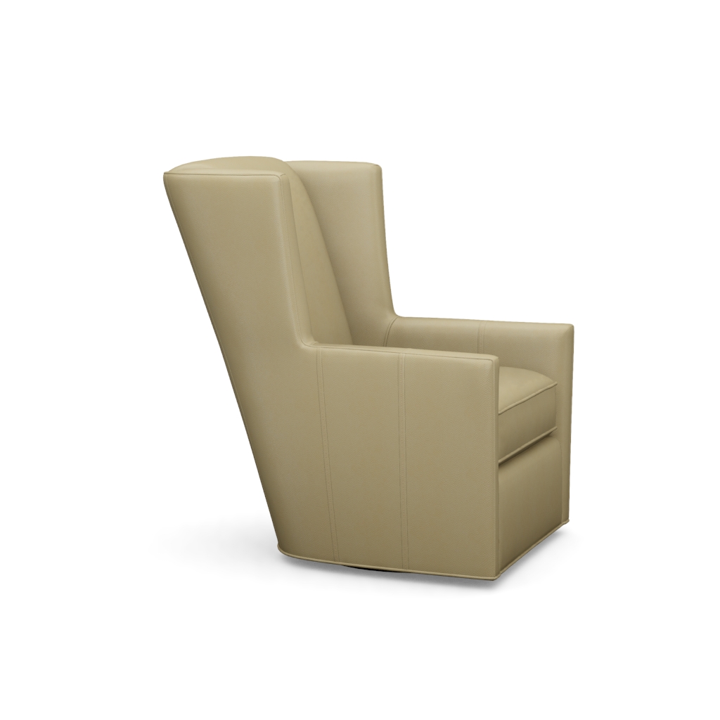 Finley Leather Swivel Chair – View at 320°