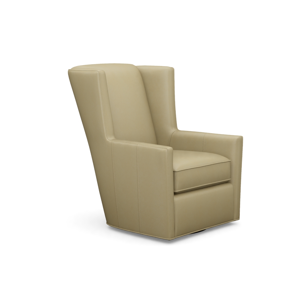 Finley Leather Swivel Chair – View at 340°