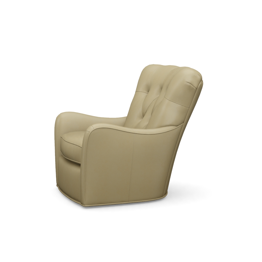 Eton Leather Swivel Chair – View at 100°