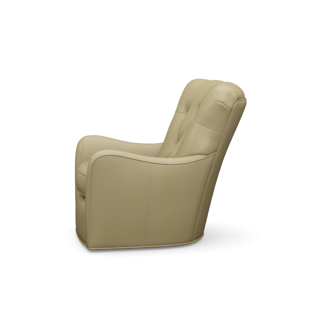 Eton Leather Swivel Chair – View at 110°