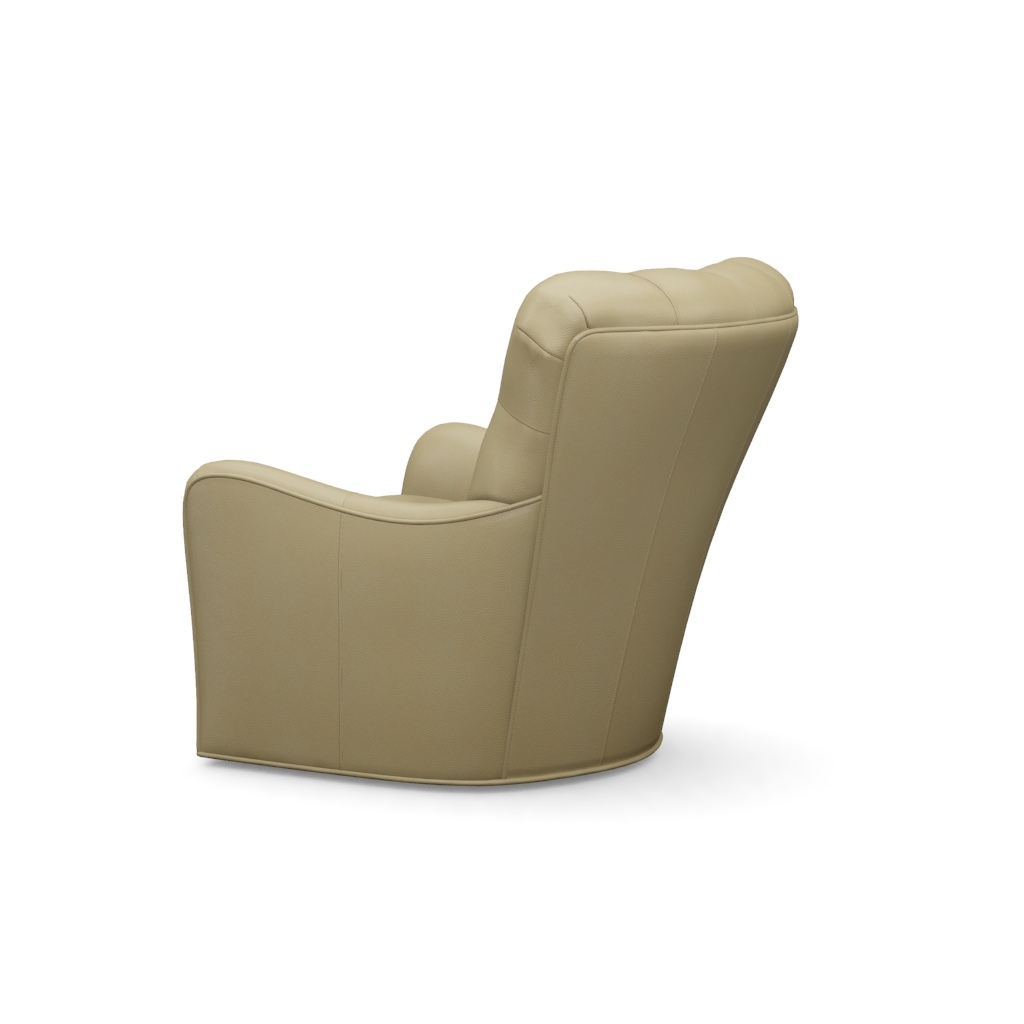 Eton Leather Swivel Chair – View at 150°