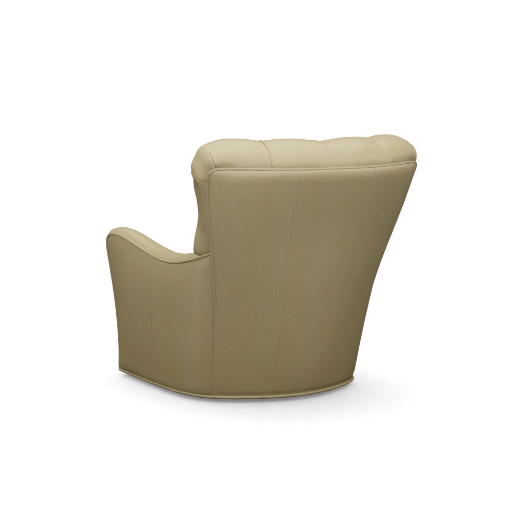 Eton Leather Swivel Chair – View at 180°