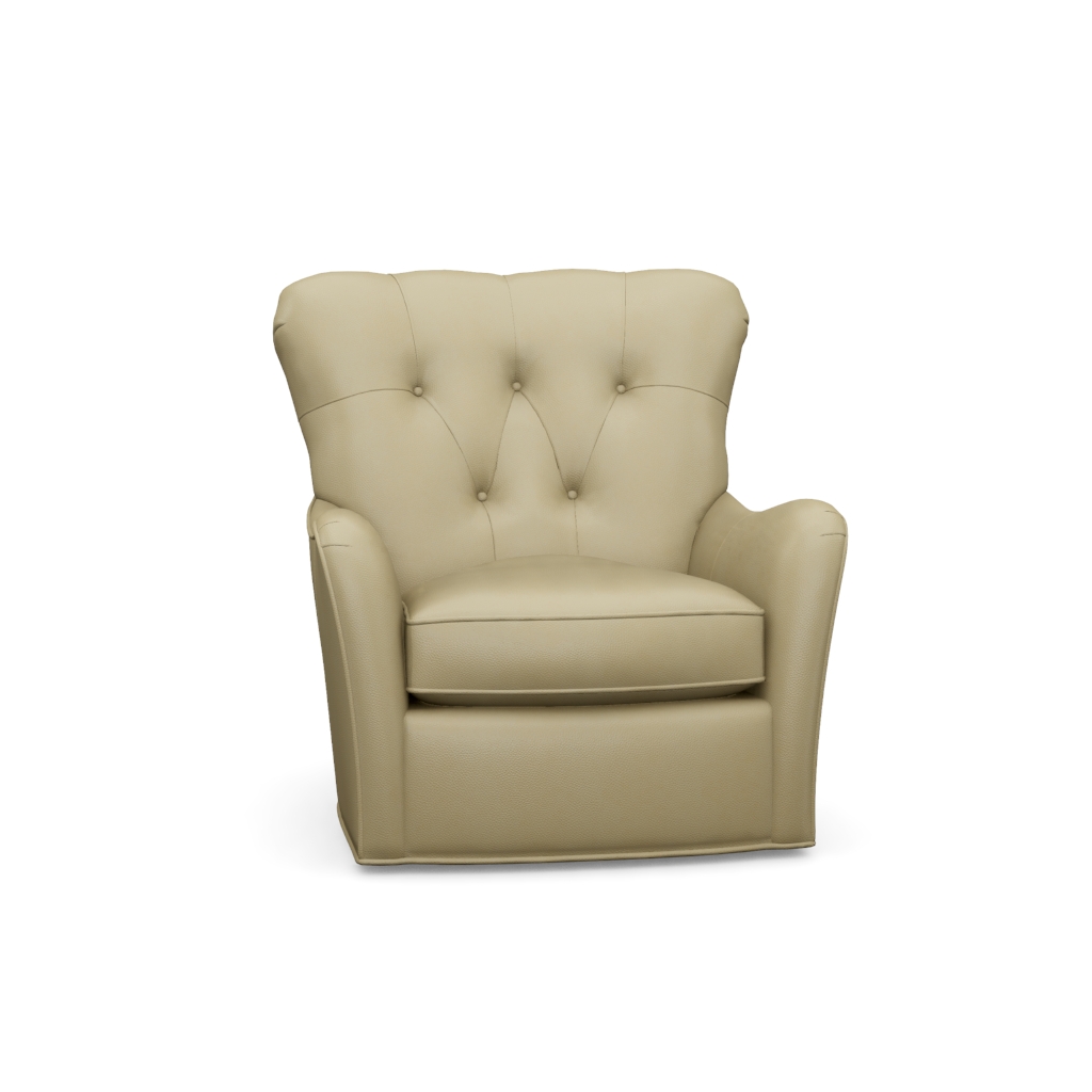 Eton Leather Swivel Chair – View at 20°