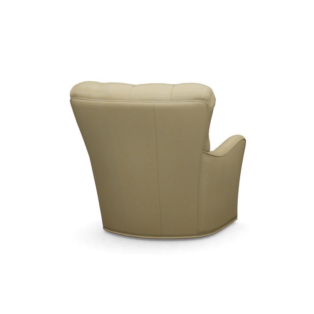 Eton Leather Swivel Chair – View at 230°