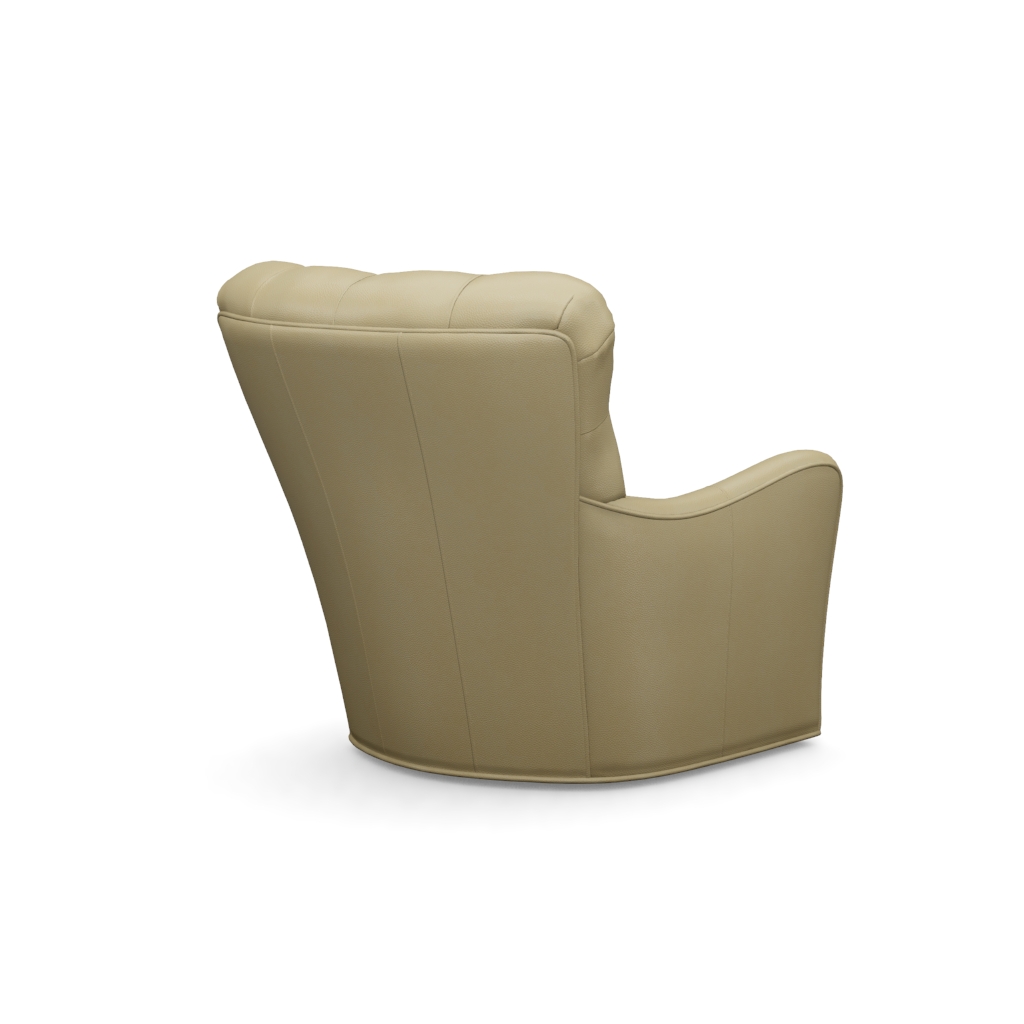 Eton Leather Swivel Chair – View at 250°