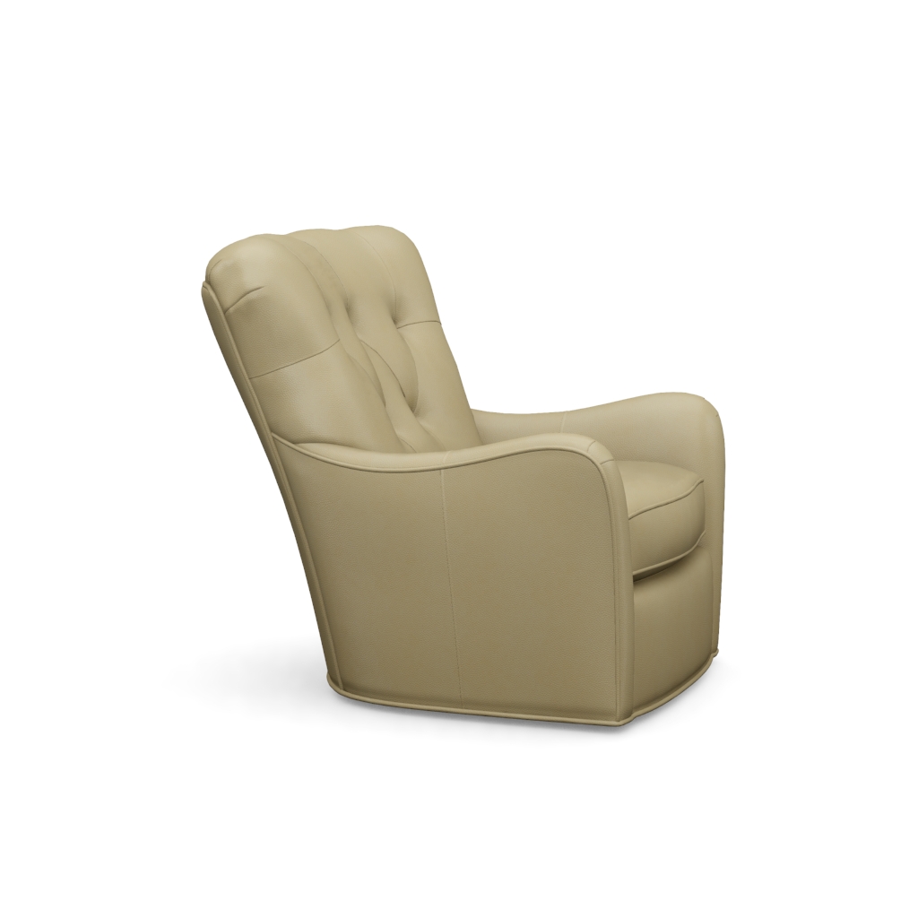 Eton Leather Swivel Chair – View at 320°