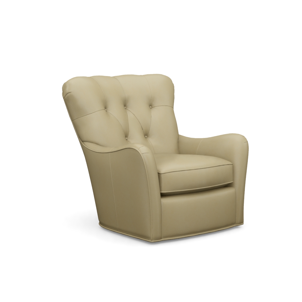 Eton Leather Swivel Chair – View at 350°