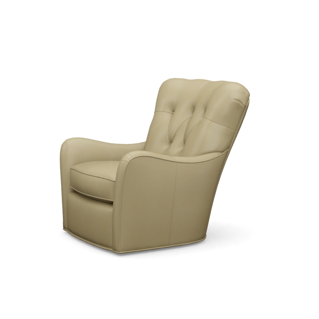 Eton Leather Swivel Chair – View at 90°