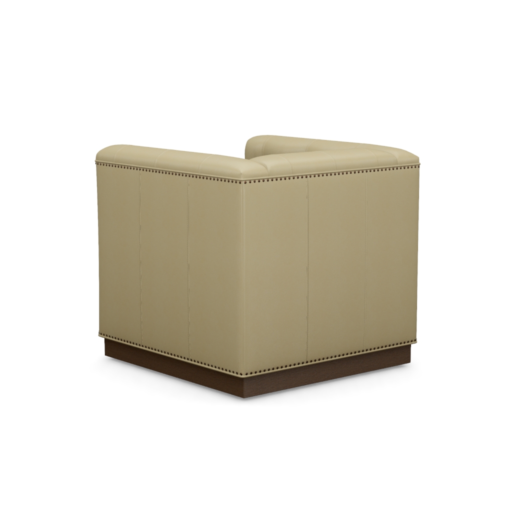 Fremont Leather Swivel Chair – View at 170°