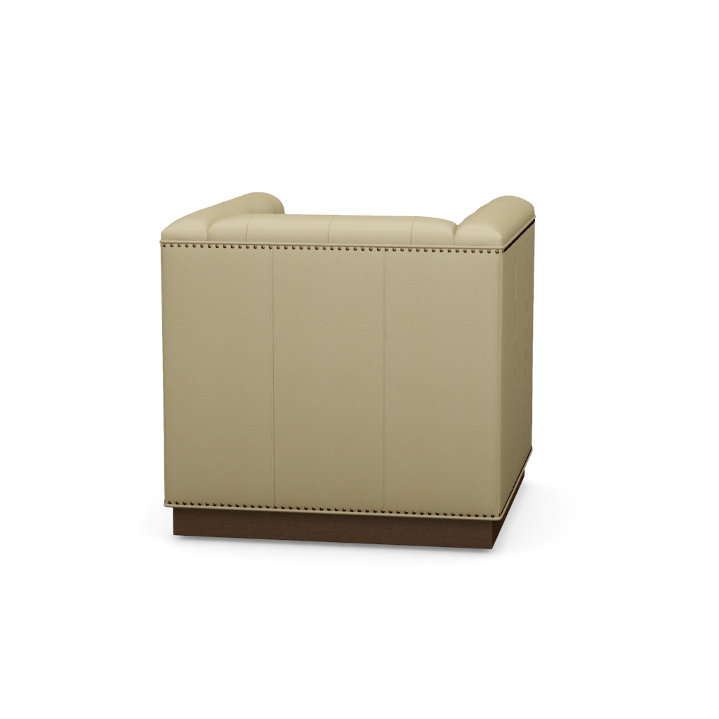 Fremont Leather Swivel Chair – View at 220°